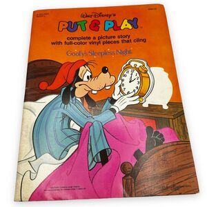 Vintage Put and Play 80s Walt Disney Goofy's Sleepless Night Paperback book